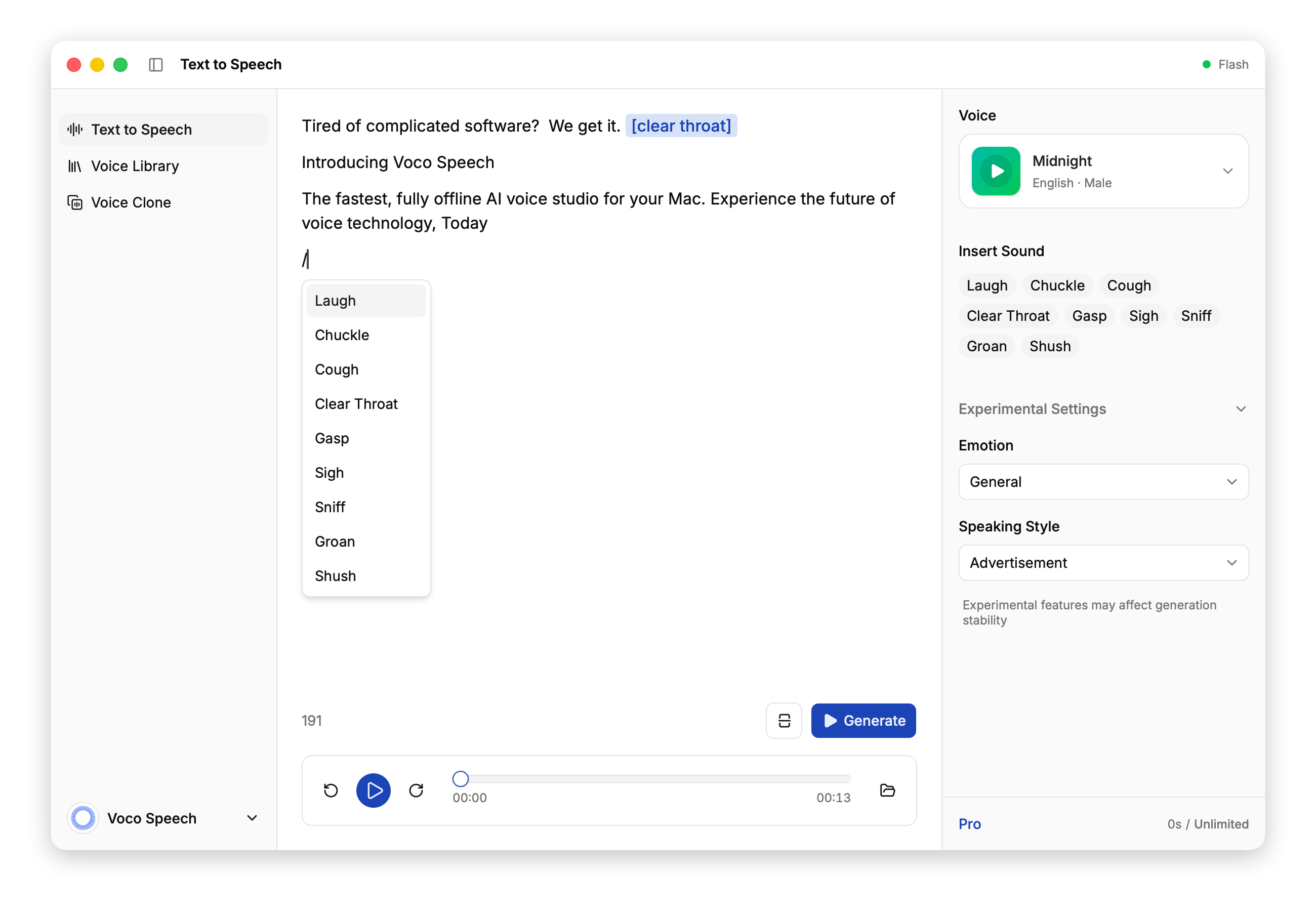 Voco Speech App Light